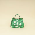 Dolce & Gabbana Bicolor Banana Leaf Print Miss Sicily Small Bag