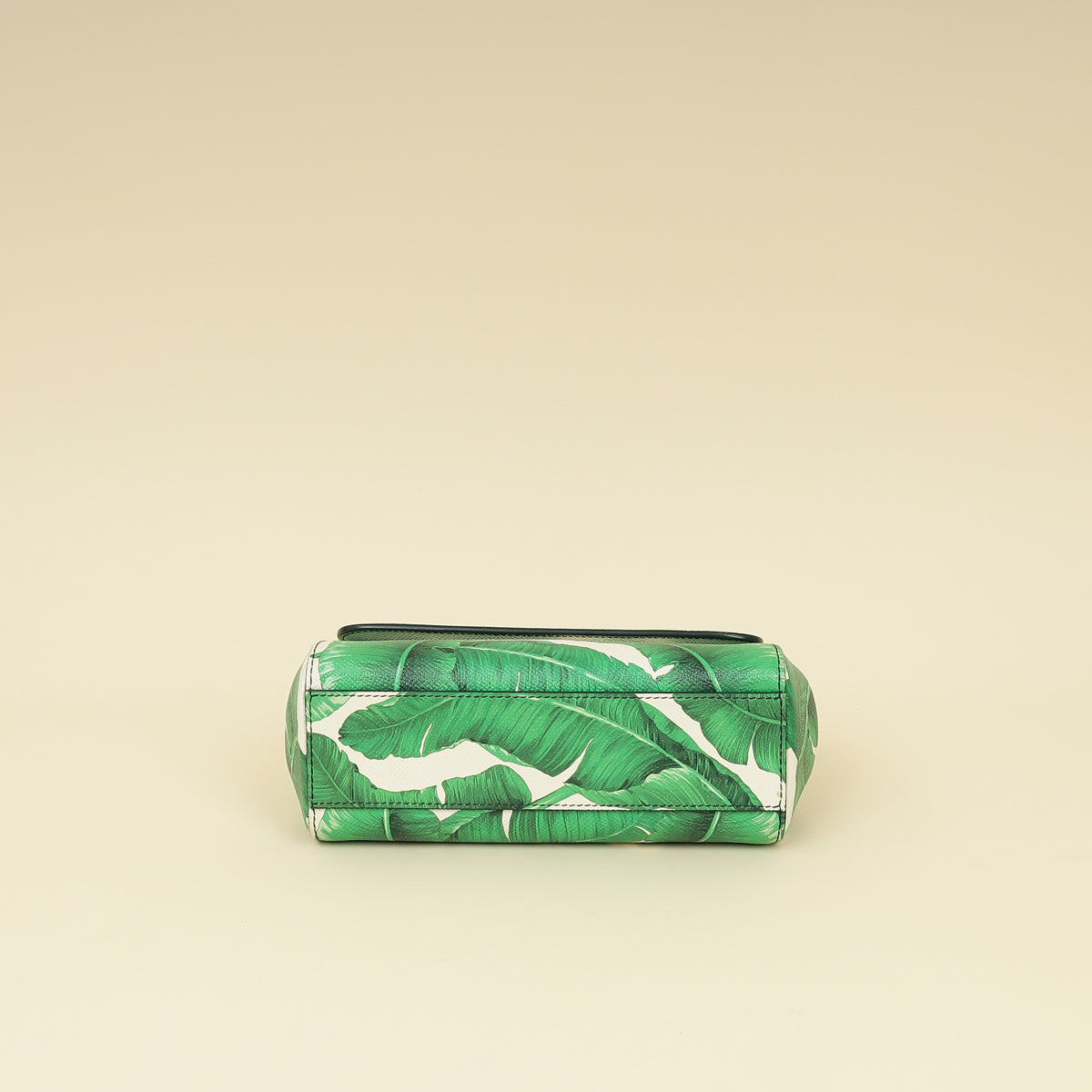 Dolce & Gabbana Bicolor Banana Leaf Print Miss Sicily Small Bag
