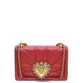 Dolce & Gabbana Red Devotion Flap Medium Chain Bag