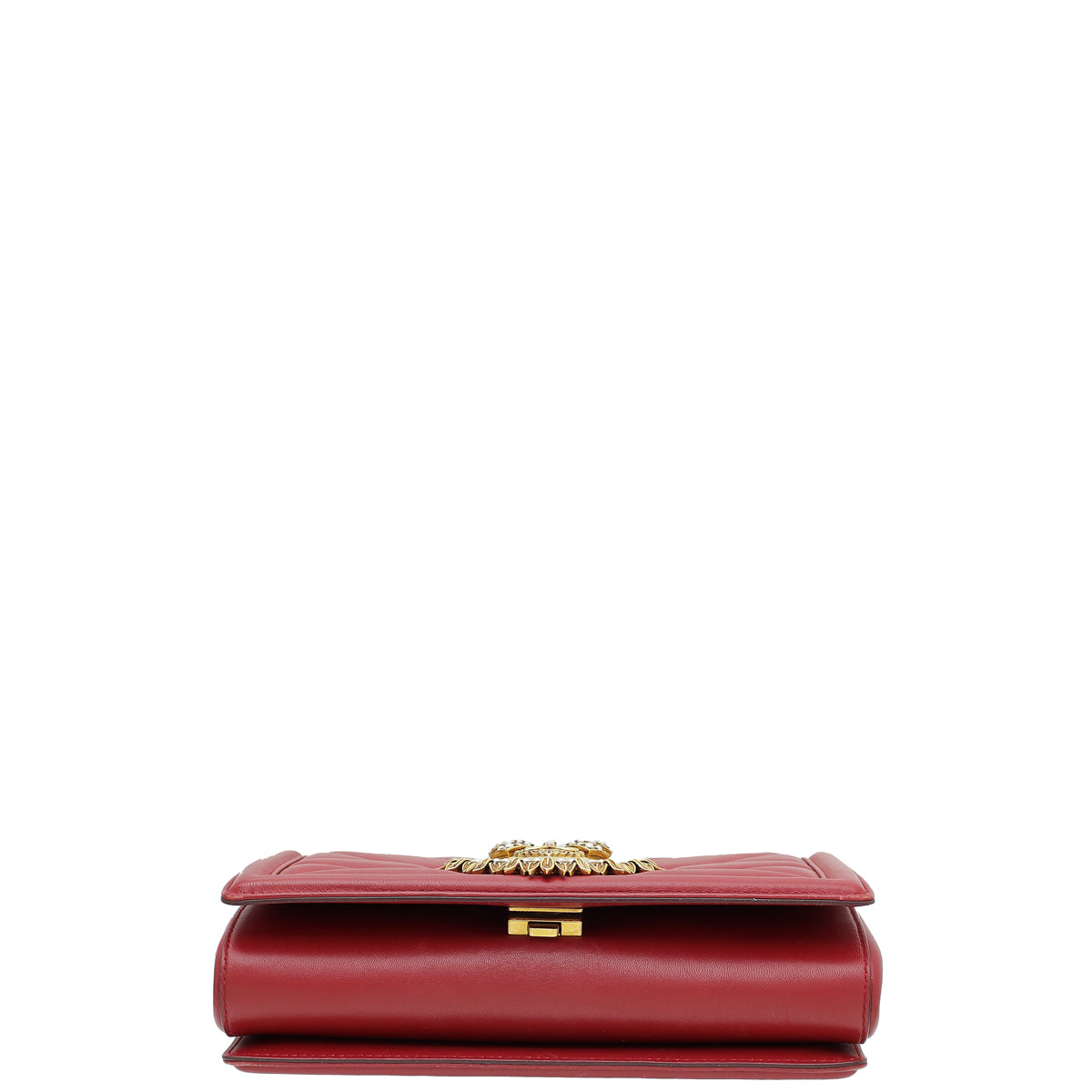 Dolce & Gabbana Red Devotion Flap Medium Chain Bag