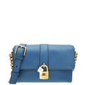 Dolce & Gabbana Blue Padlock Flap Shoulder Bag