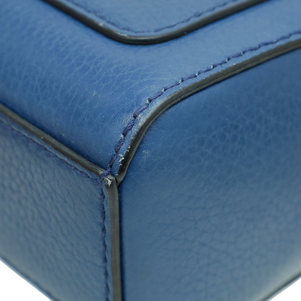 Dolce & Gabbana Blue Padlock Flap Shoulder Bag