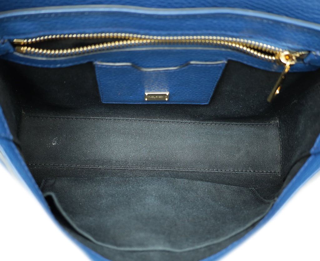 Dolce & Gabbana Blue Padlock Flap Shoulder Bag