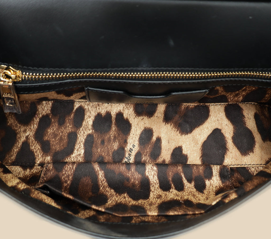 Dolce & Gabbana Black Elongated  Sicily Bag