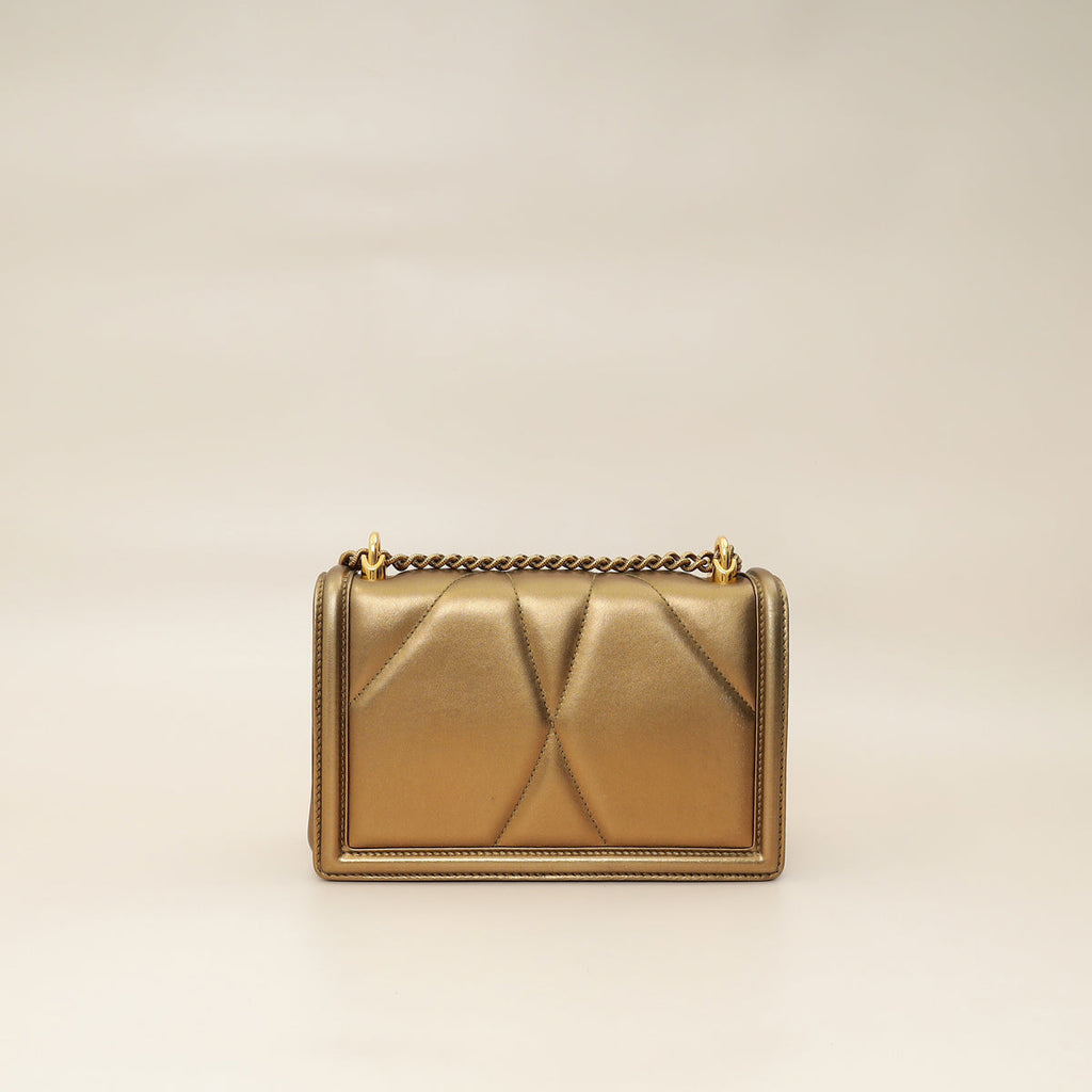 Dolce & Gabbana Bronze Devotion Flap Bag