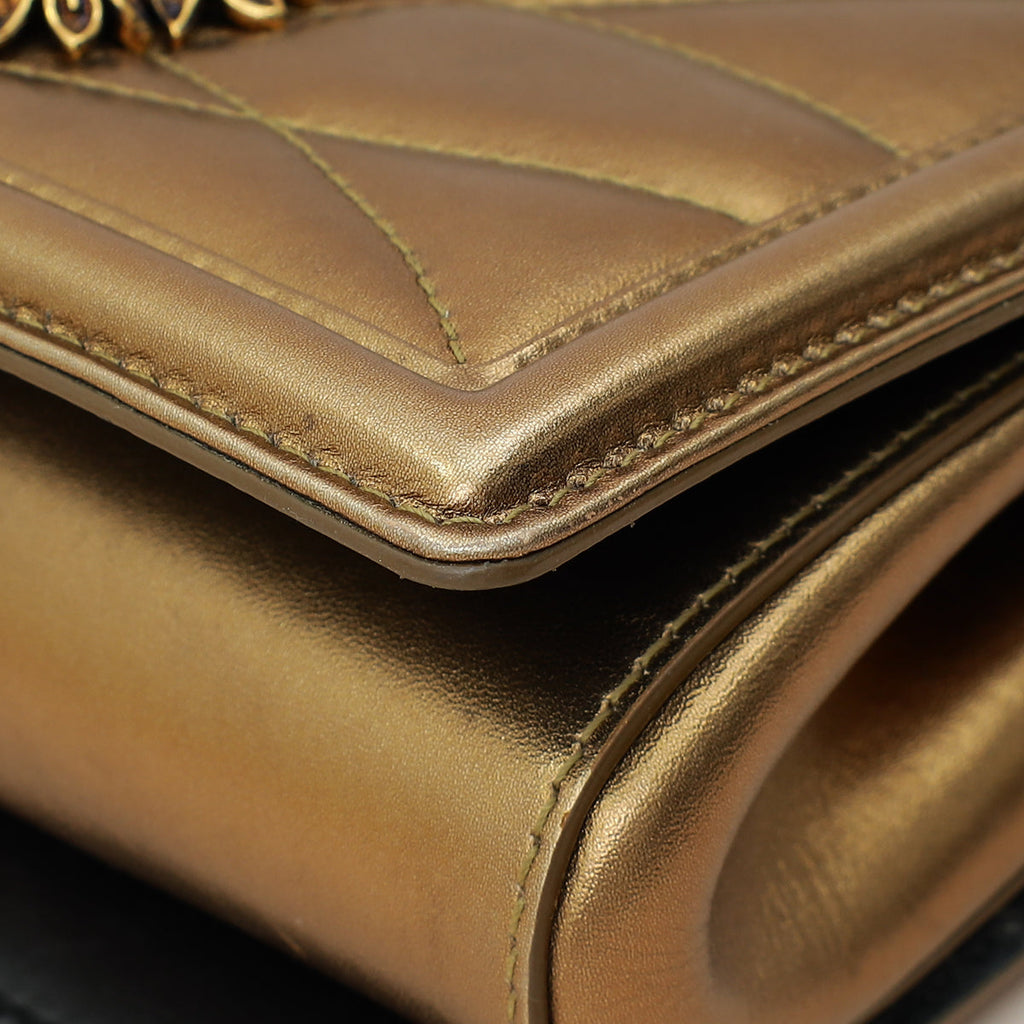 Dolce & Gabbana Bronze Devotion Flap Bag