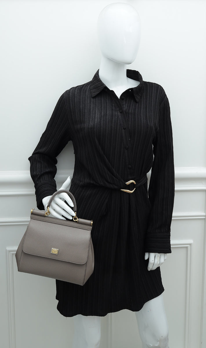 Dolce & Gabbana Grey Dauphine Sicily Small Bag