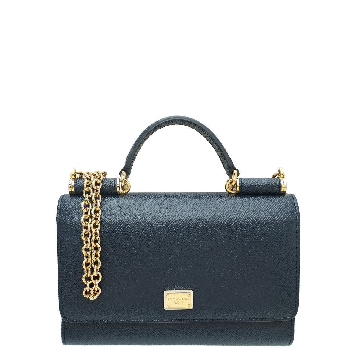 Dolce & Gabbana Indigo Blue Dauphine Smart Gloss Chain Bag