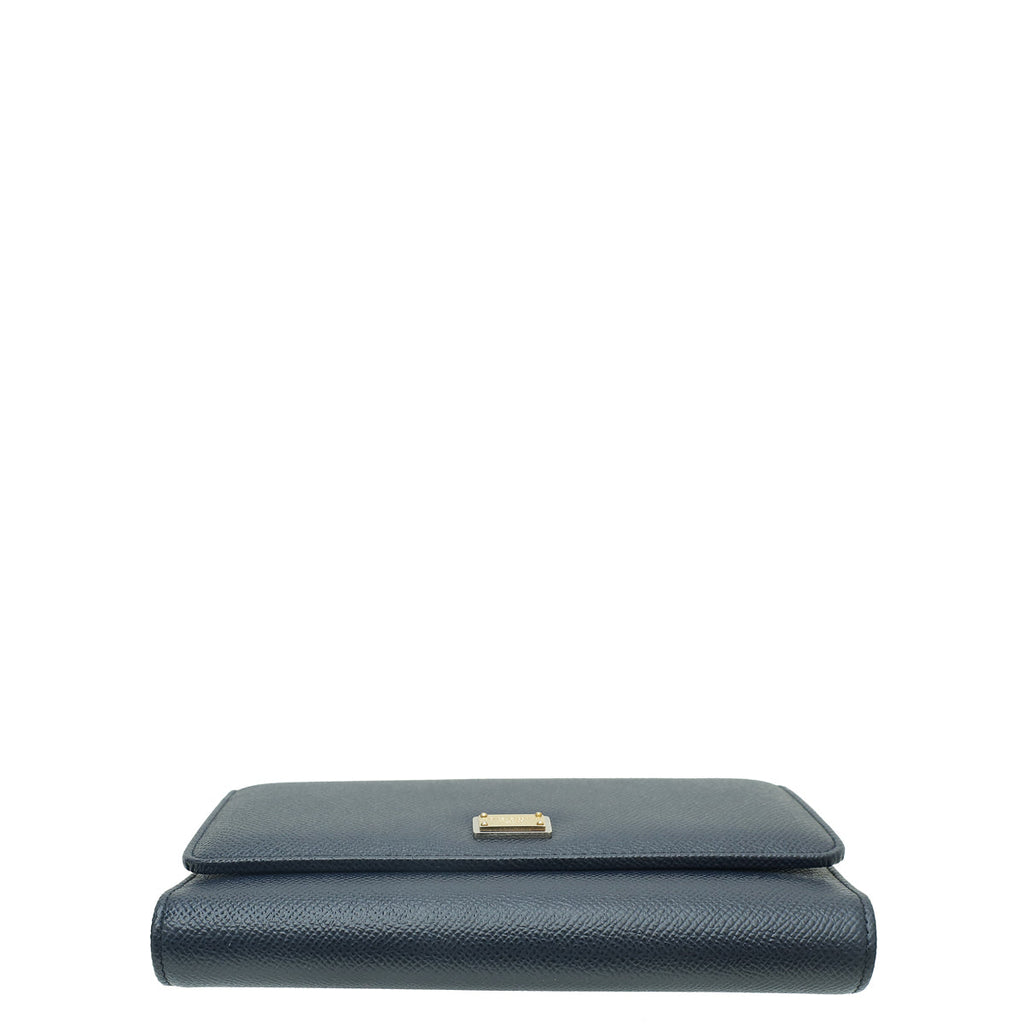 Dolce & Gabbana Indigo Blue Dauphine Smart Gloss Chain Bag
