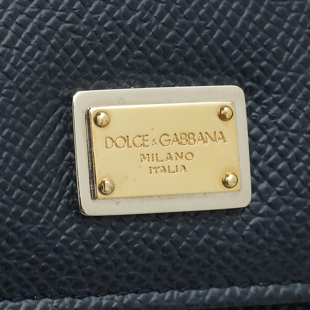 Dolce & Gabbana Indigo Blue Dauphine Smart Gloss Chain Bag