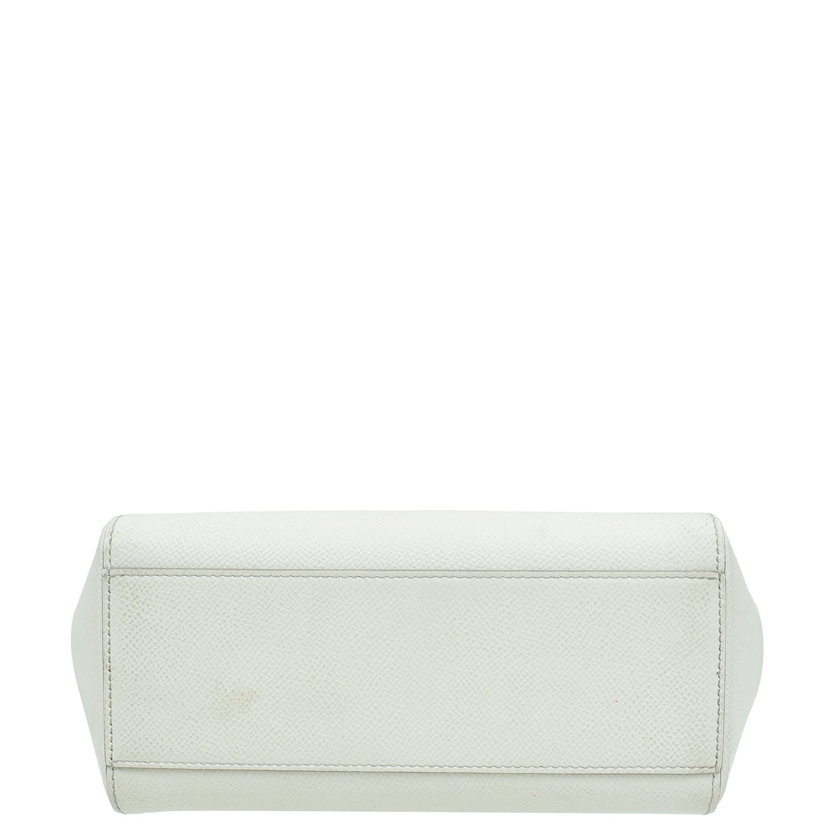 Dolce & Gabbana White Dauphine Sicily Small Flap Bag