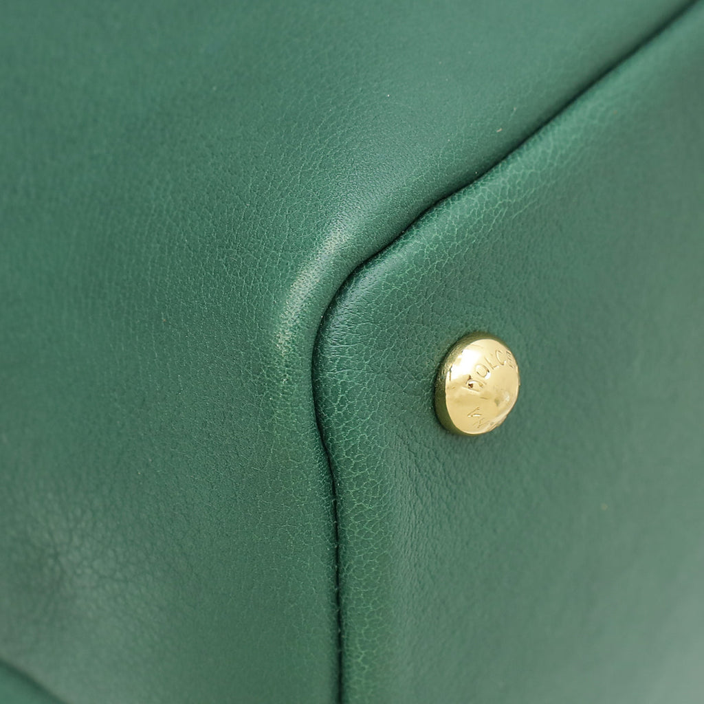 Dolce & Gabbana Dark Green Front Pocket Tote Bag