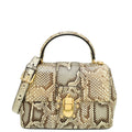 Dolce & Gabbana Bicolor Python Lucia Top Handle Bag