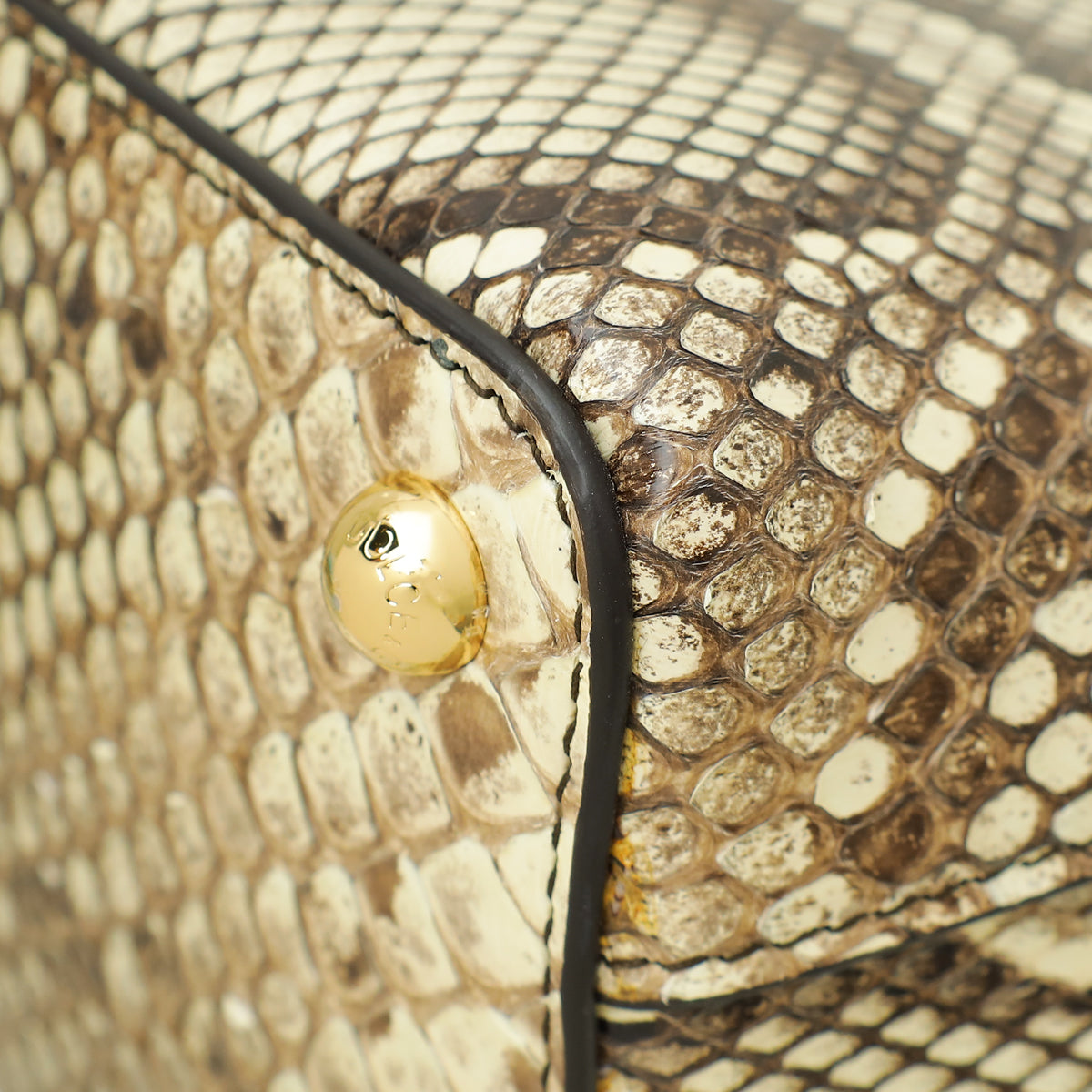 Dolce & Gabbana Bicolor Python Lucia Top Handle Bag