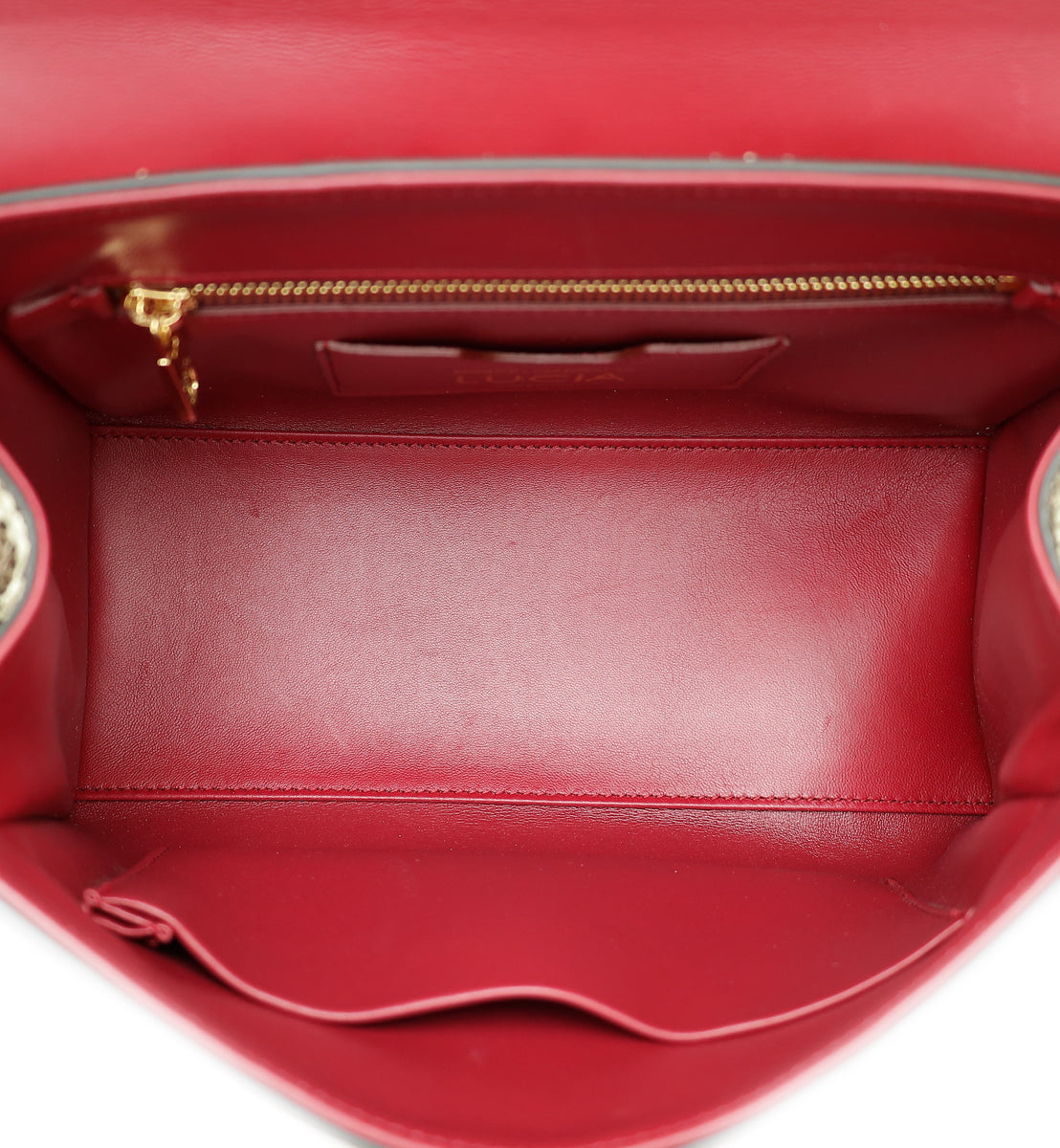 Dolce & Gabbana Bicolor Python Lucia Top Handle Bag