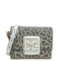 Dolce & Gabbana Metallic Silver DG Millennials Leopard-Print Mini Crossbody Bag