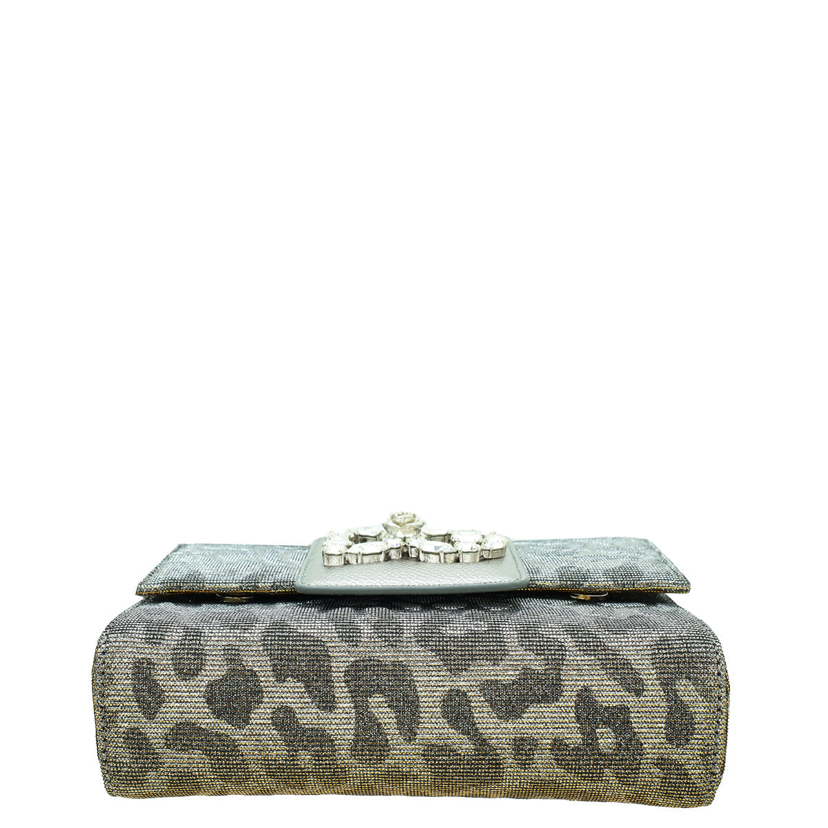 Dolce & Gabbana Metallic Silver DG Millennials Leopard-Print Mini Crossbody Bag