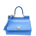 Dolce & Gabbana Blue Dauphine Sicily Small Flap Bag
