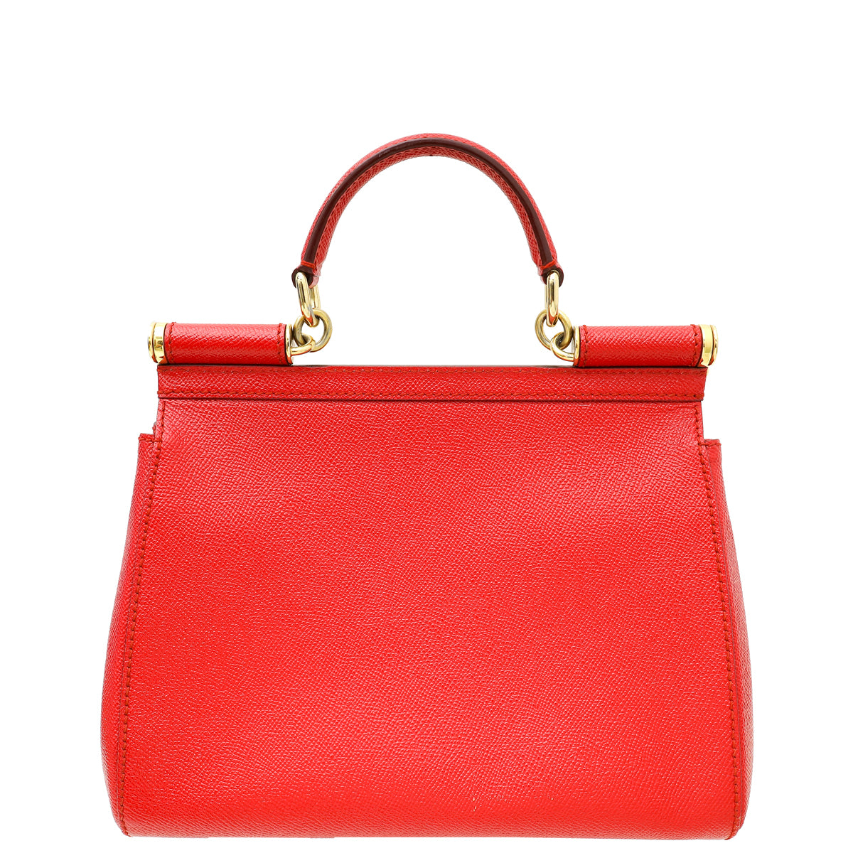 Dolce & Gabbana Red Dauphine Sicily Medium Flap Bag