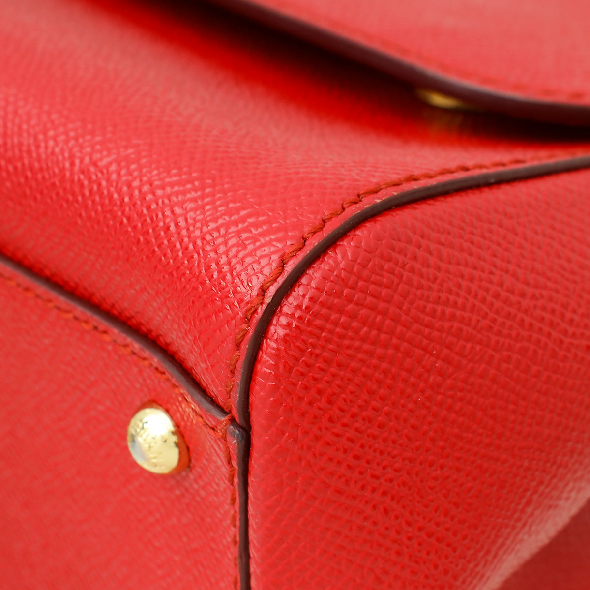 Dolce & Gabbana Red Dauphine Sicily Medium Flap Bag
