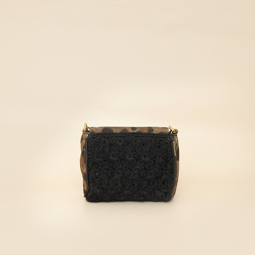 Dolce & Gabbana Brown Leopard Print Clutch Bag