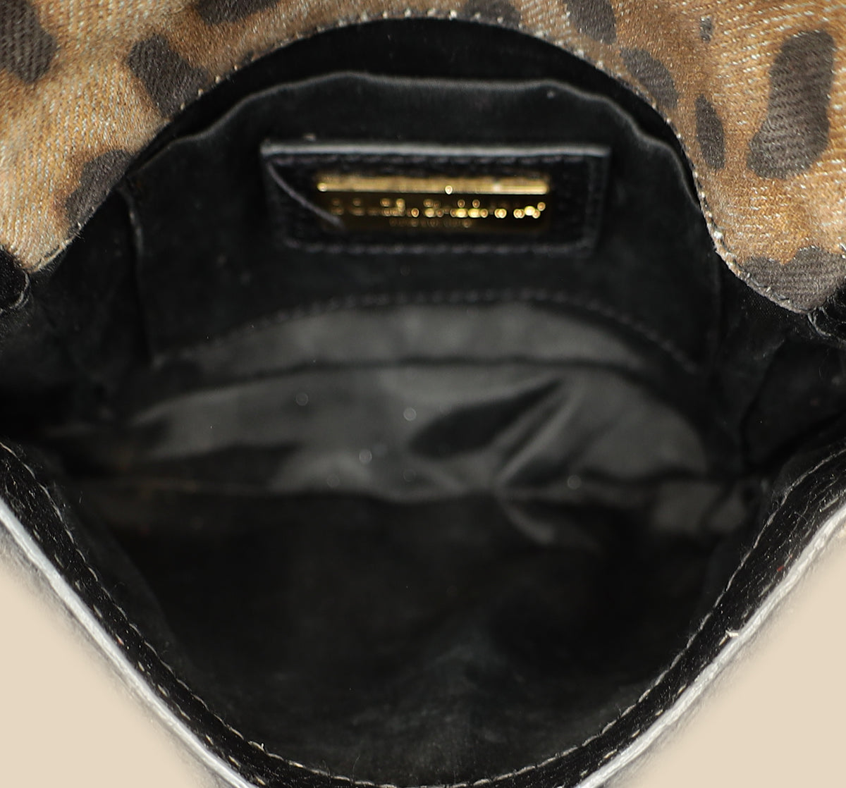 Dolce & Gabbana Brown Leopard Print Clutch Bag