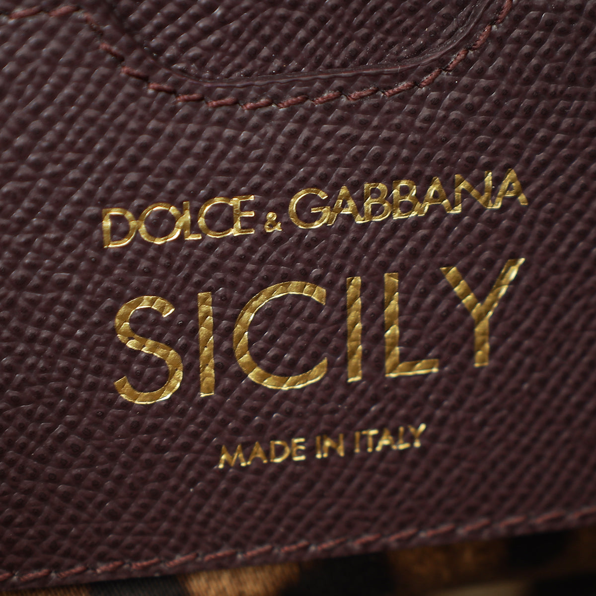 Dolce & Gabbana Burgundy Sicily Dauphine Medium Bag
