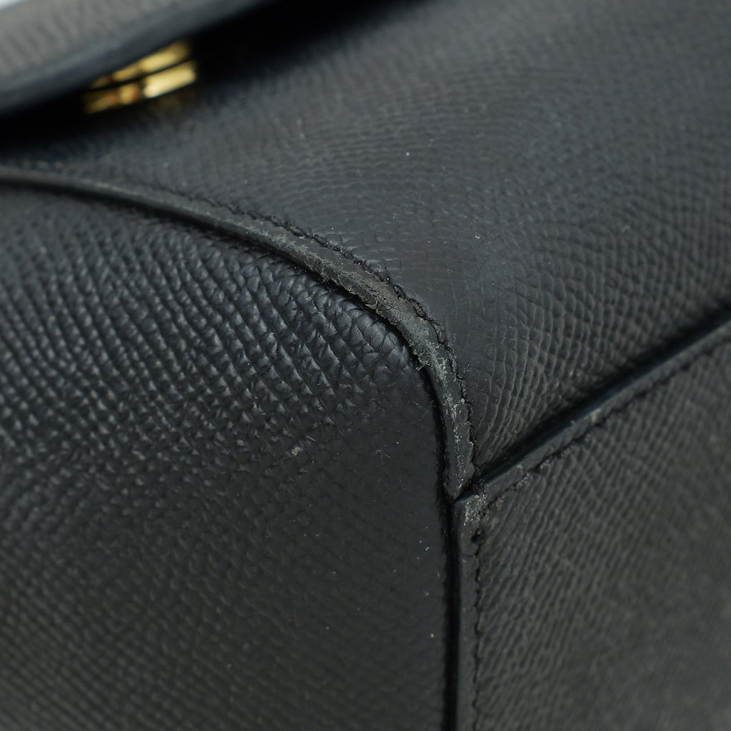 Dolce & Gabbana Black Dauphine Sicily Small Bag
