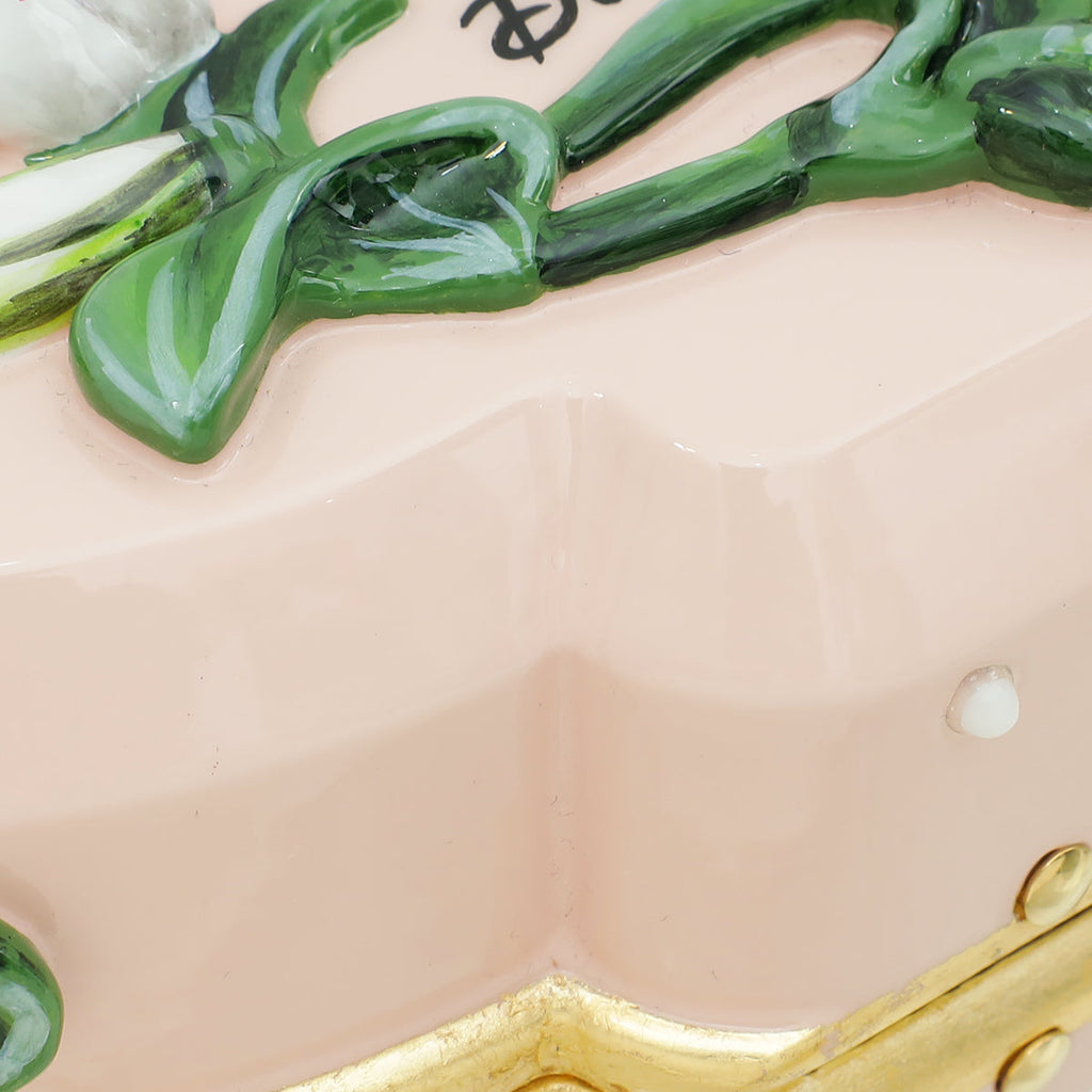 Dolce & Gabbana Multicolor Lilies Hand Painted Embellished Clutch