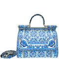 Dolce & Gabbana Bicolor Sicily Majolica Print Medium Bag