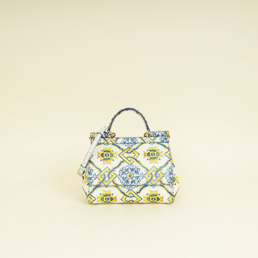 Dolce & Gabbana Multicolor Majolica Print Sicily Small Bag