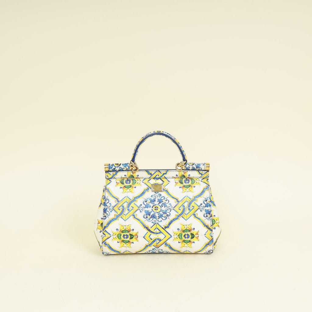 Dolce & Gabbana Multicolor Majolica Print Sicily Small Bag