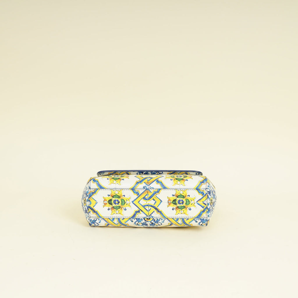 Dolce & Gabbana Multicolor Majolica Print Sicily Small Bag