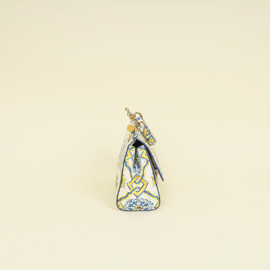 Dolce & Gabbana Multicolor Majolica Print Sicily Small Bag
