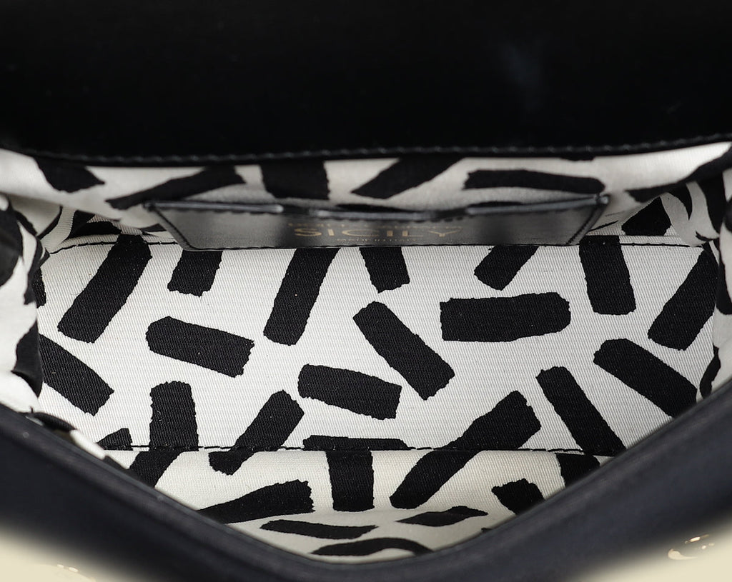 Dolce & Gabbana Black Neoprene Sicily Small Bag