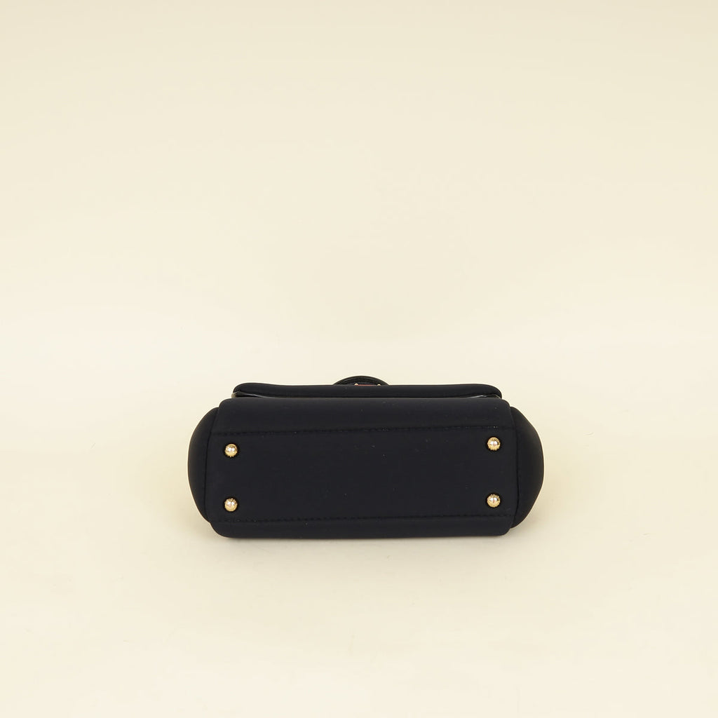 Dolce & Gabbana Black Neoprene Sicily Small Bag