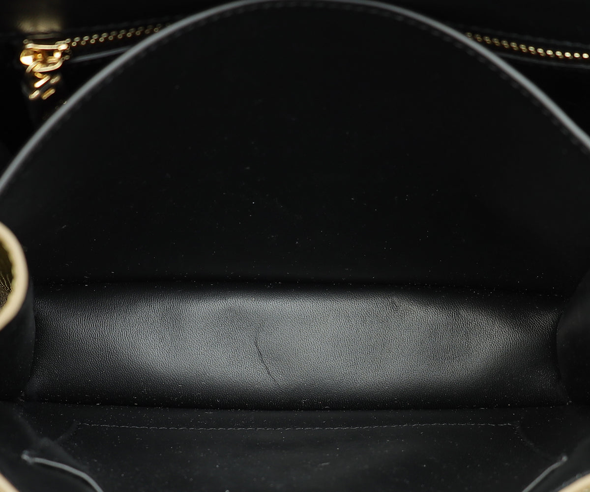 Dolce & Gabbana Metallic Gold Lizard Embossed Bella Shoulder Bag