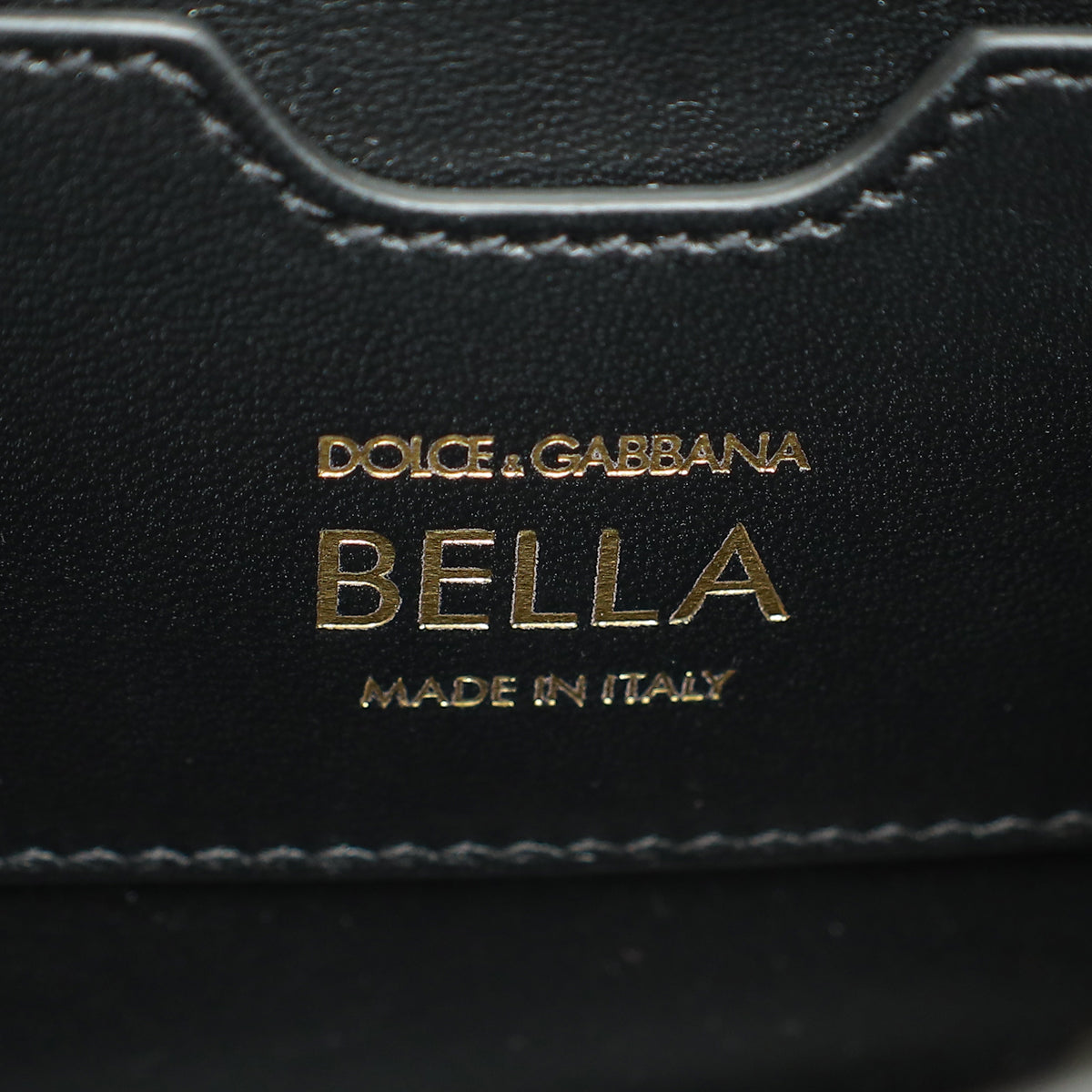 Dolce & Gabbana Metallic Gold Lizard Embossed Bella Shoulder Bag