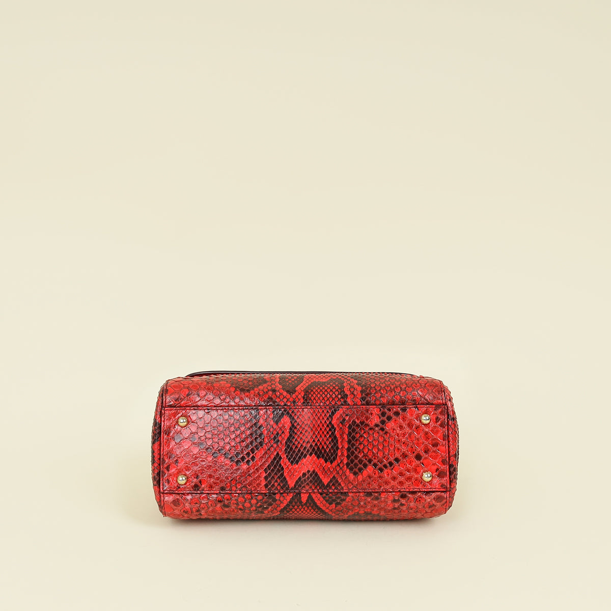 Dolce & Gabbana Red Python Sicily Medium Bag