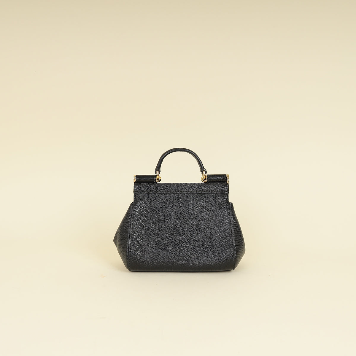 Dolce & Gabbana Black Dauphine Sicily Micro Bag