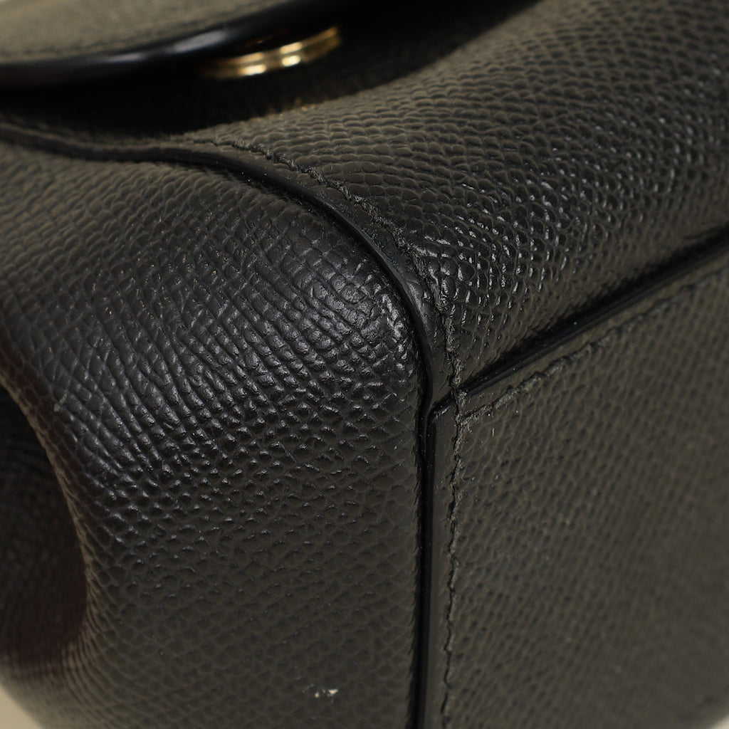 Dolce & Gabbana Black Dauphine Sicily Micro Bag