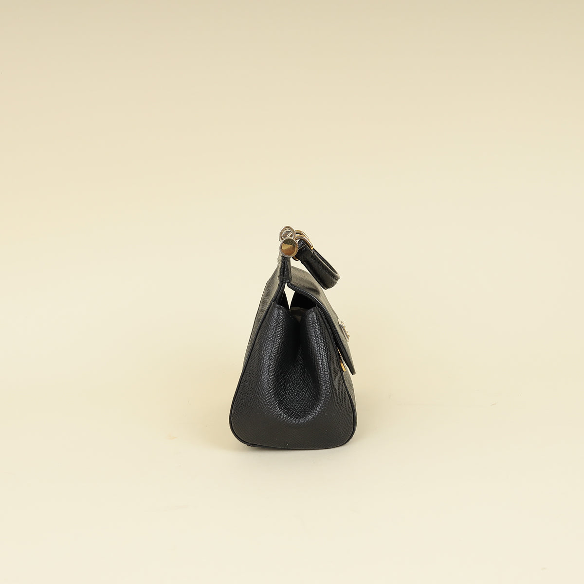 Dolce & Gabbana Black Dauphine Sicily Micro Bag