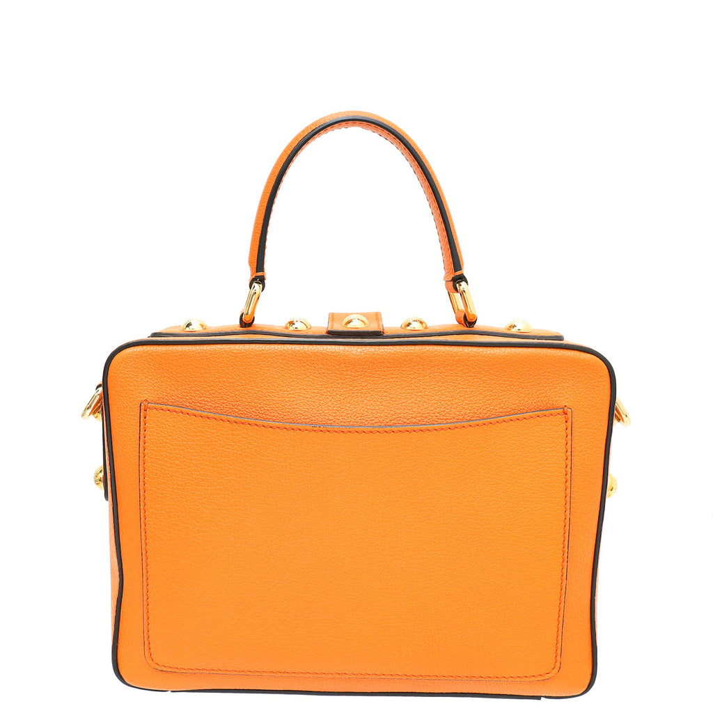 Dolce & Gabbana Orange Rosaria Top Handle Bag