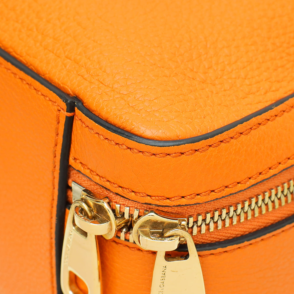 Dolce & Gabbana Orange Rosaria Top Handle Bag