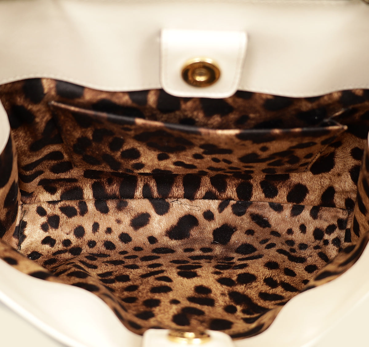 Dolce & Gabbana Beige Python Sicily Shopper Bag