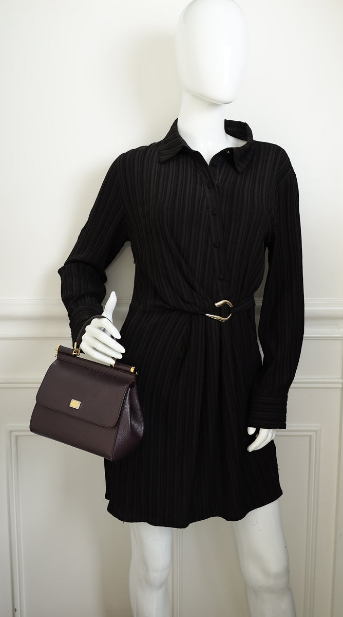 Dolce & Gabbana Dark Aubergine Dauphine Sicily Small Bag