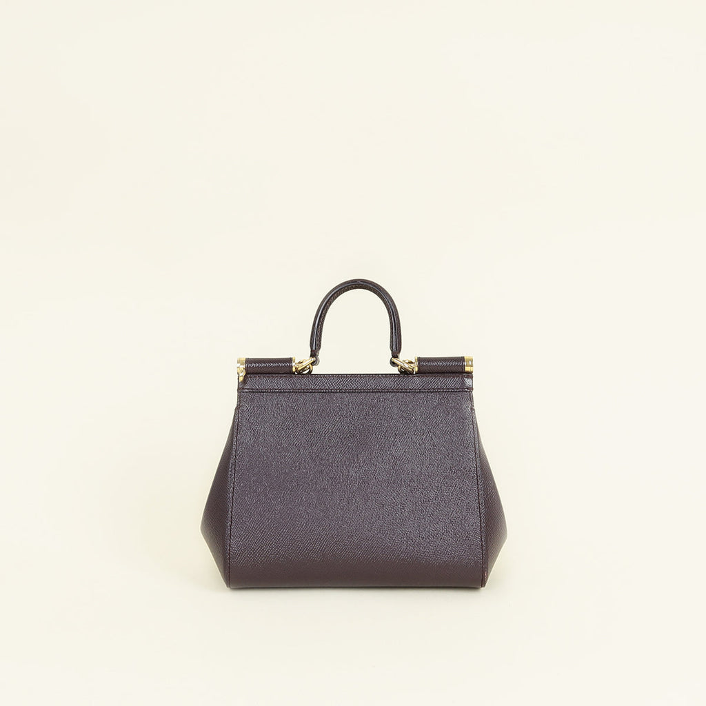 Dolce & Gabbana Dark Aubergine Dauphine Sicily Small Bag
