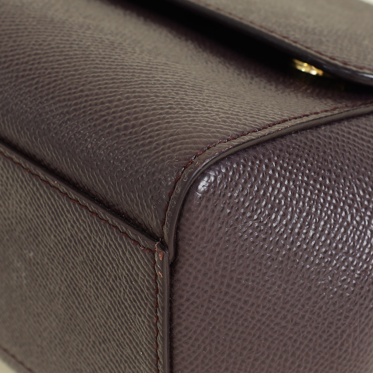Dolce & Gabbana Dark Aubergine Dauphine Sicily Small Bag