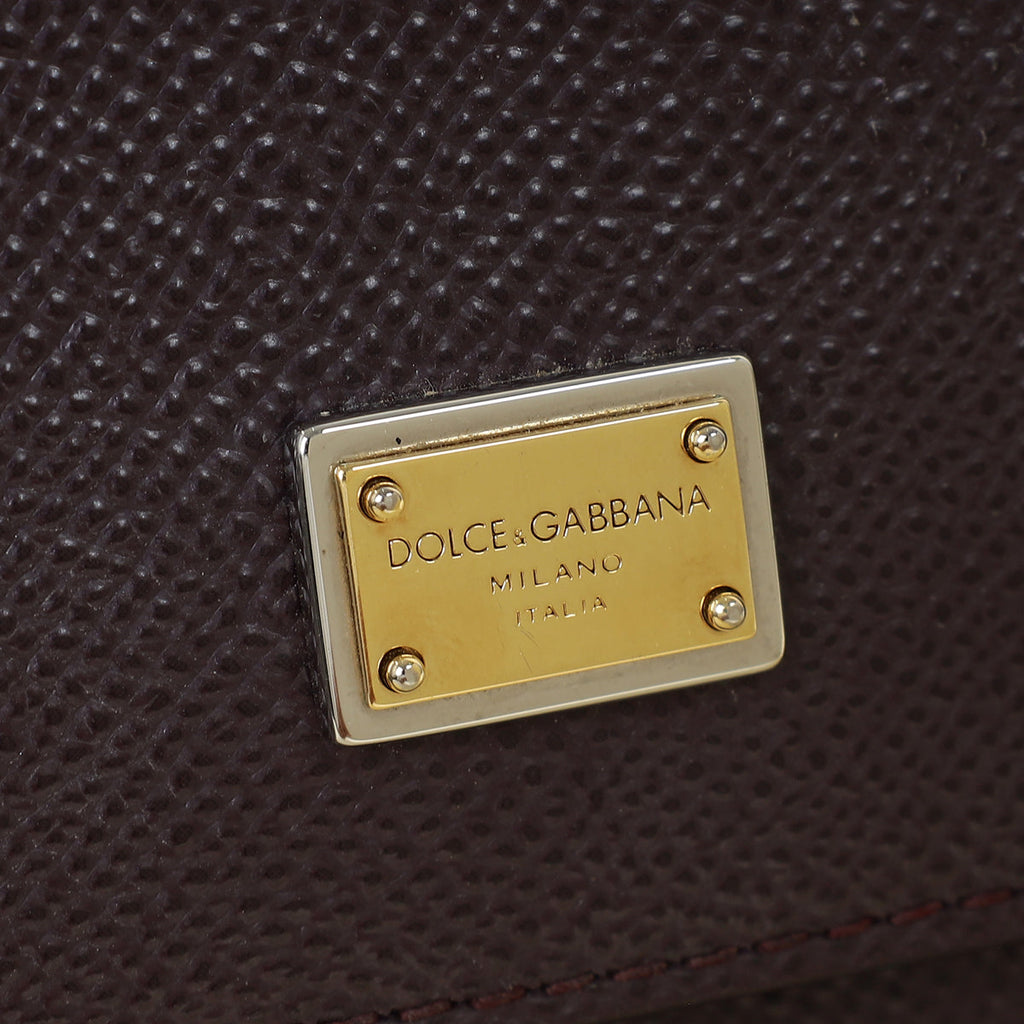 Dolce & Gabbana Dark Aubergine Dauphine Sicily Small Bag