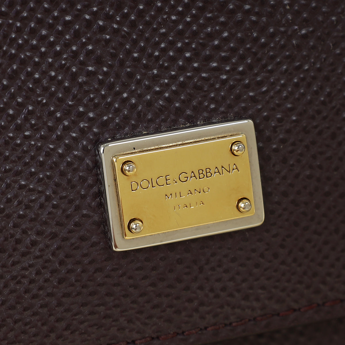 Dolce & Gabbana Dark Aubergine Dauphine Sicily Small Bag